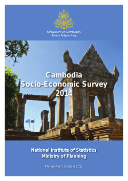 Cambodia Socio-Economic Survey 2014