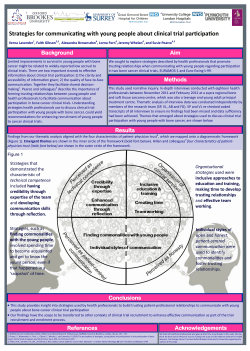 Strategies for communicating with young people about clinical trial