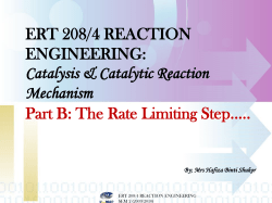The rate of SURFACE REACTION