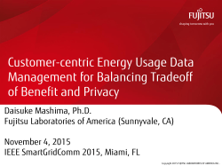 Customer-centric Energy Usage Data Management for Balancing