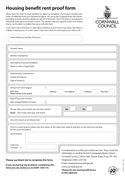Housing benefit rent proof form