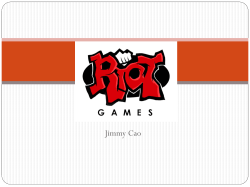Company Report Presentation - Riot Games