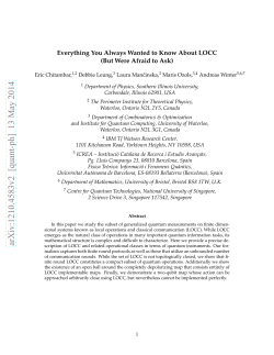 Everything You Always Wanted to Know About LOCC (But