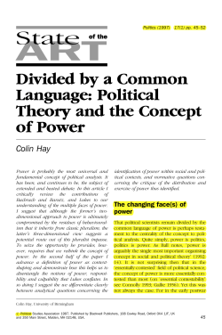 Divided by a Common Language: Political Theory and the Concept