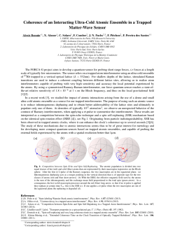 Coherence of an Interacting Ultra-Cold Atomic Ensemble