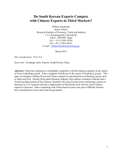 Do South Korean Exports Compete with Chinese Exports in Third