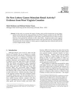 Do New Lottery Games Stimulate Retail Activity