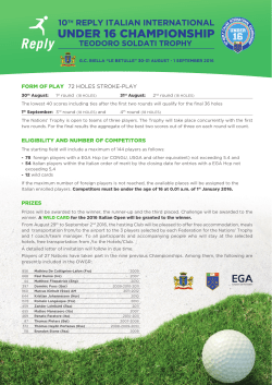 form of play 72 holes stroke-play eligibility and number of