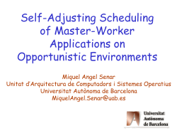 Self-Adjusting Scheduling of Master