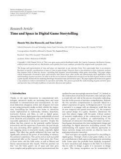 Time and Space in Digital Game Storytelling