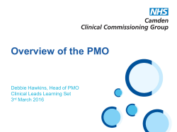 Overview of the PMO - the Camden GP Website