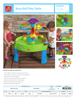 Busy Ball Play Table