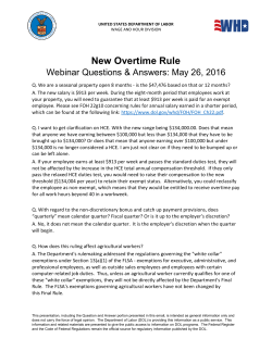New Overtime Rule - National Association of Church Personnel