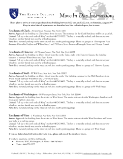 Move-In Day Instructions