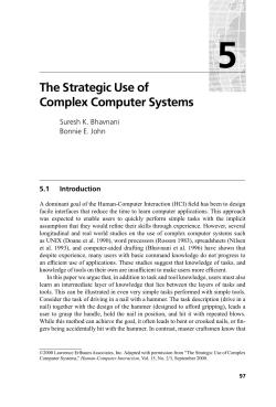 The Strategic Use of Complex Computer Systems