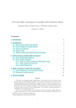 Left and right convergence of graphs with bounded degree