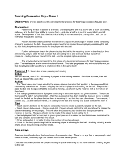 Teaching Possession Play