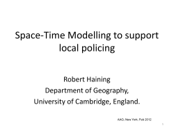 Advancing Spatial and Spatio-Temporal Analysis: the BIAS II project
