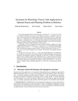 Invariants for Homology Classes with Application to Optimal Search