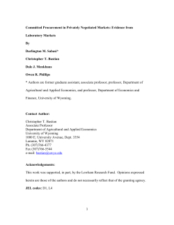 Committed Procurement in Privately Negotiated Markets: Evidence