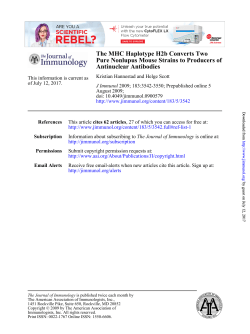 Antinuclear Antibodies of Pure Nonlupus Mouse Strains to