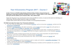 Yr9 C3 Economics Program 2017