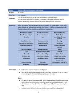 Economic concepts and methods