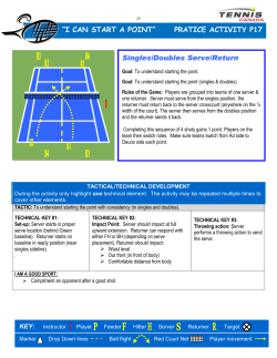 Singles/Doubles Serve/Return