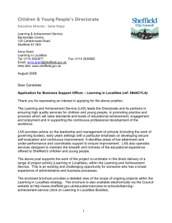 Learning and Achievement Service