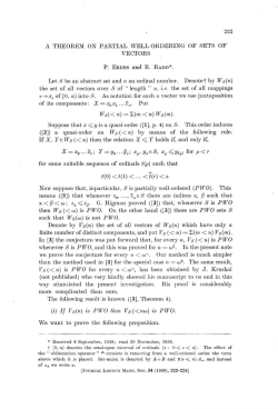 A THEOREM ON PARTIAL WELL
