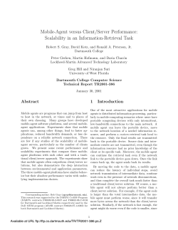 Mobile-Agent versus Client/Server Performance: Scalability in an