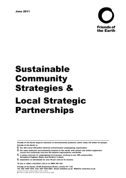 Community Strategies and Local Strategic Partnerships