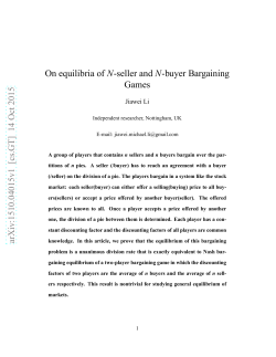 On Equilibria of N-seller and N