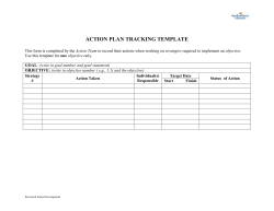 ACTION PLAN TRACKING TEMPLATE