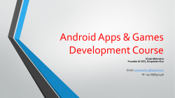 1. Android Apps and Games Development
