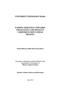 universiti teknologi mara passing sequence towards field goals and