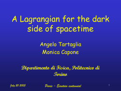 A Lagrangian for the dark side of spacetime