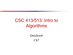 CS 332: Algorithms
