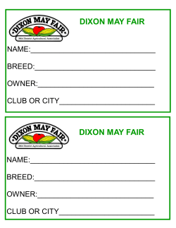 Livestock Stall Cards two to a sheet