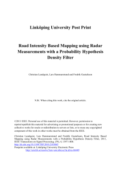 Road Intensity Based Mapping using Radar