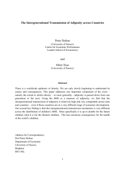 The Intergenerational Transmission of Adiposity