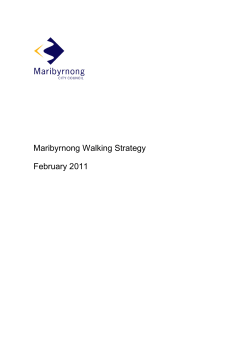 Maribyrnong Walking Strategy February 2011