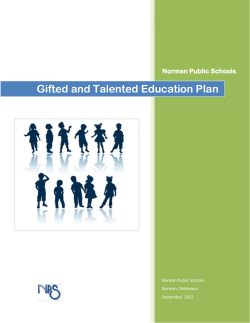 Gifted and Talented Education Plan