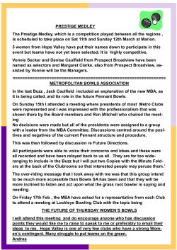 PRESTIGE MEDLEY The Prestige Medley, which is a competition