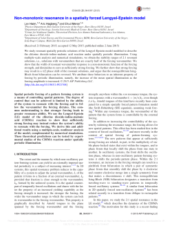 Non-monotonic resonance in a spatially forced Lengyel