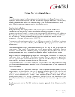 Extra Service Guidelines