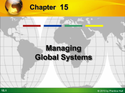 Management Information Systems Chapter 15 Managing Global