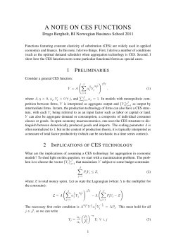 a note on ces functions