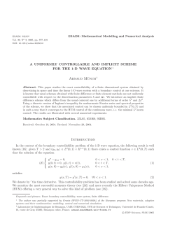 A uniformly controllable and implicit scheme for the 1