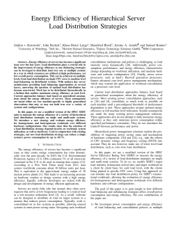 Energy Efficiency of Hierarchical Server Load Distribution Strategies